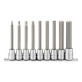 Teng 9pc 3/8in Dr. Long Hex Bit Socket Set - 3-12mm