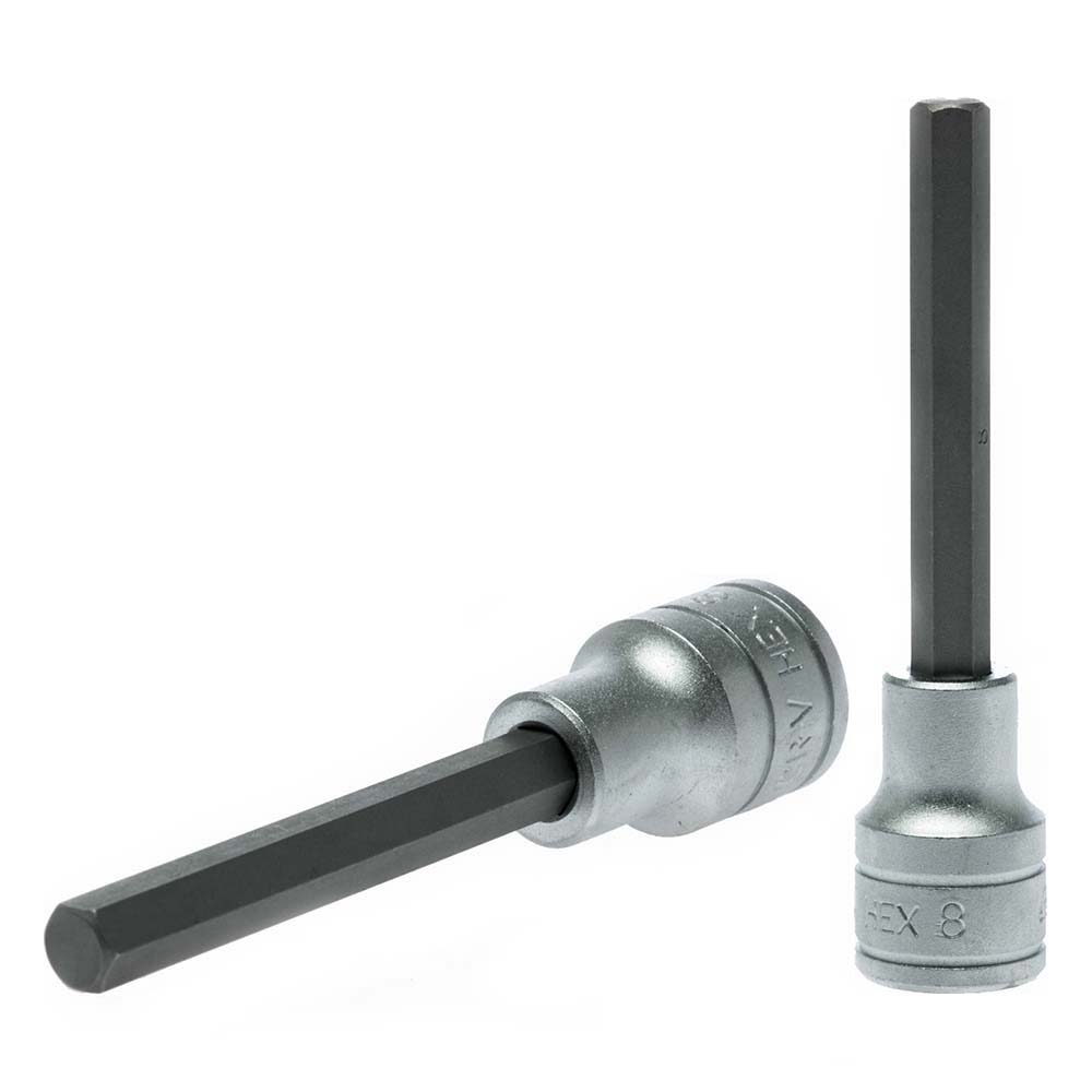 Teng 1/2in Dr. Long Hex Bit Socket 8mm x 100mm