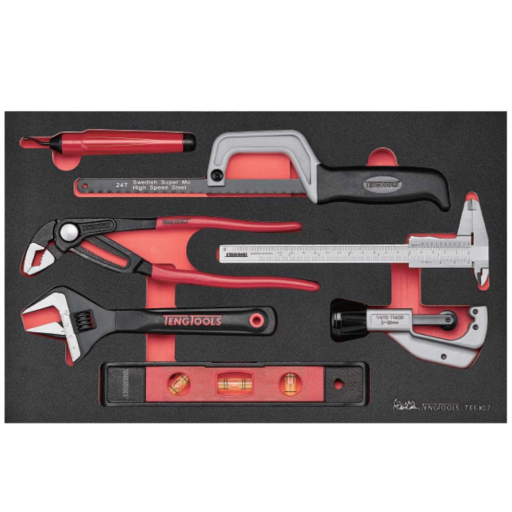 Teng 7pc Plumbing Tool Set FOAM3