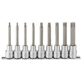 Teng 9pc 1/2in Dr. Long Ribe Bit Socket Set - M4-M13**