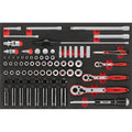 Teng 77pc 1/4 3/8 & 1/2in Dr. Metric Skt & Acc Set (EVA)