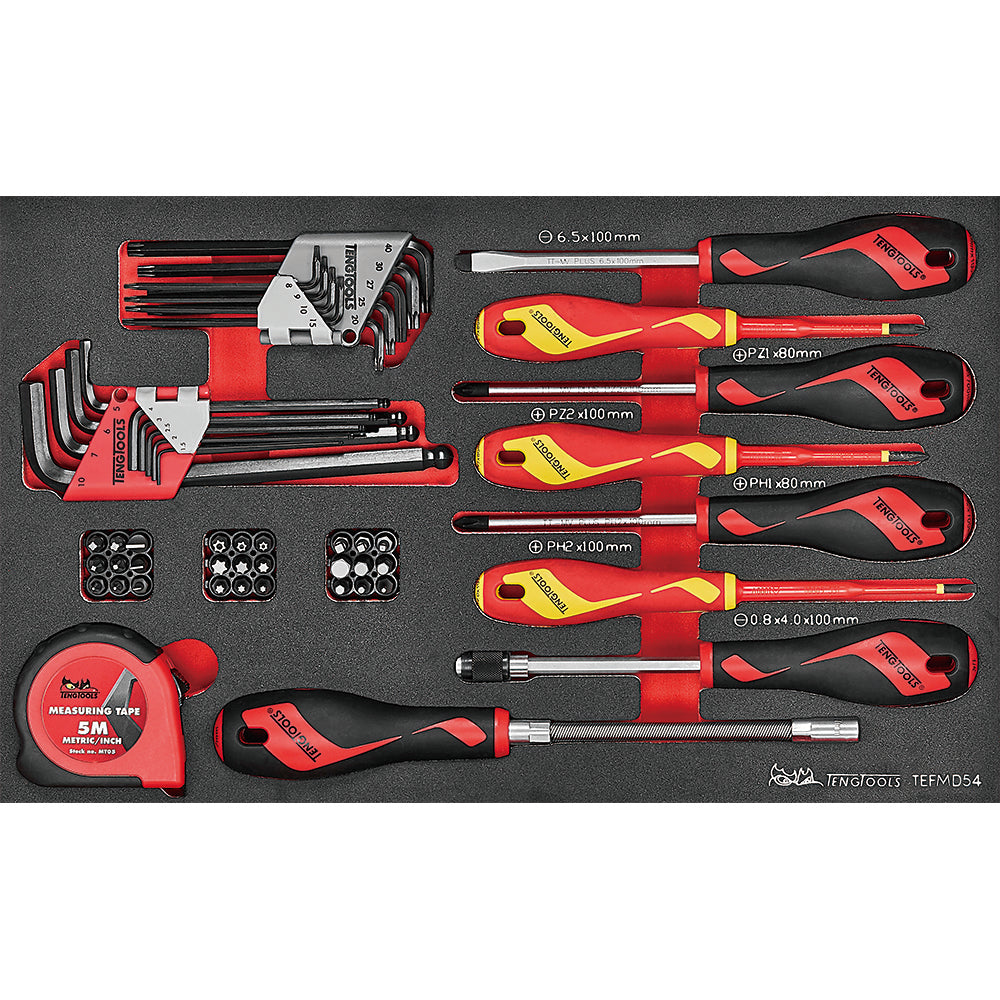Teng 54pc Screwdriver Set FOAM3