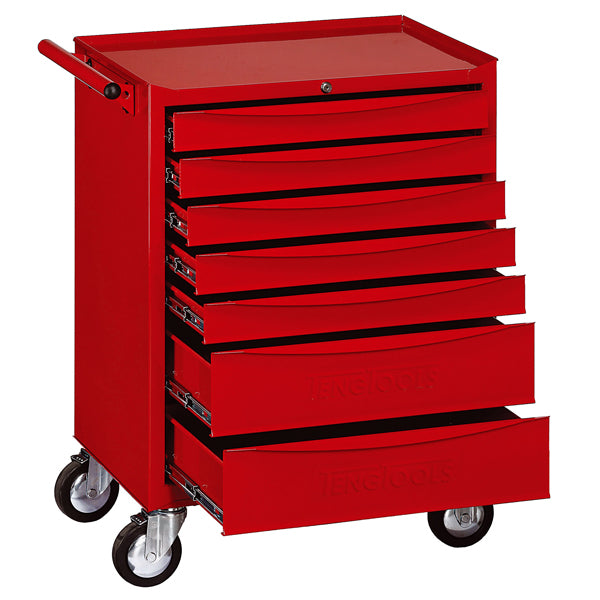 Teng 26in Classic Cabinet 7 Drawers - Red