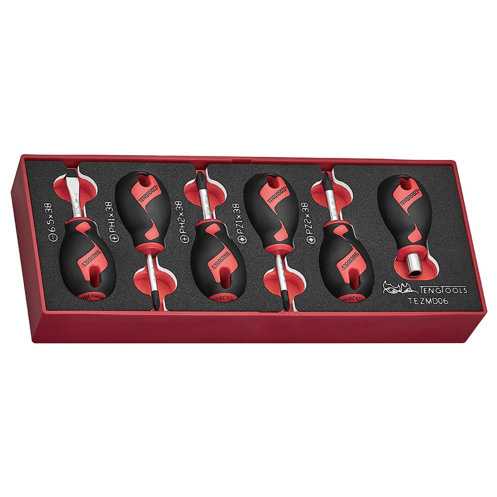 Teng 6pc Stubby Screwdriver Set