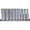 Teng 9pc 1/4in Dr. Metric Deep Skt Set 4-13mm 6Pnt on Rail