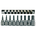 Teng 9pc 3/8in Dr. Metric Hex Bit Skt Set 3-12mm