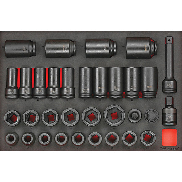 Teng 33pc 3/4in Dr. Impact Socket & Acc. Set (EVA)
