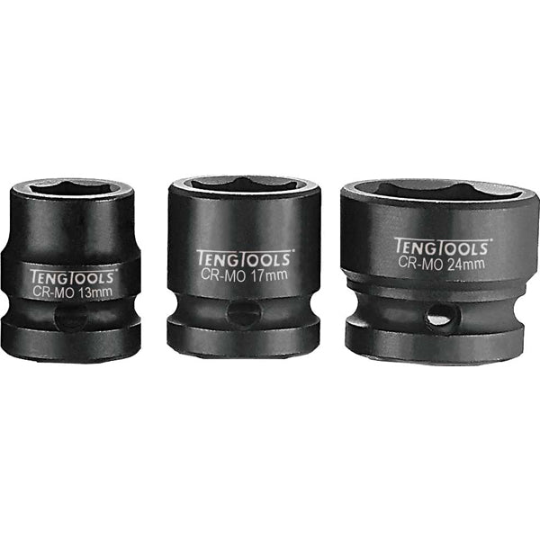 Teng 1/2in Dr. Stubby Impact Socket 14mm DIN