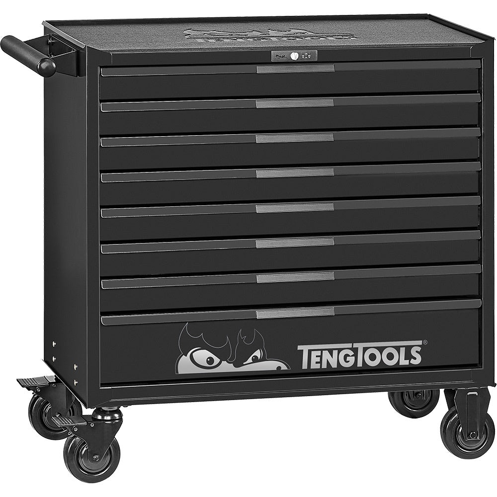 Teng Pro35™ 37in Roller Cabinet 8 Drawers Black