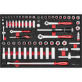 Teng 73pc 1/4in  3/8in & 1/2in Socket Set FOAM4X4