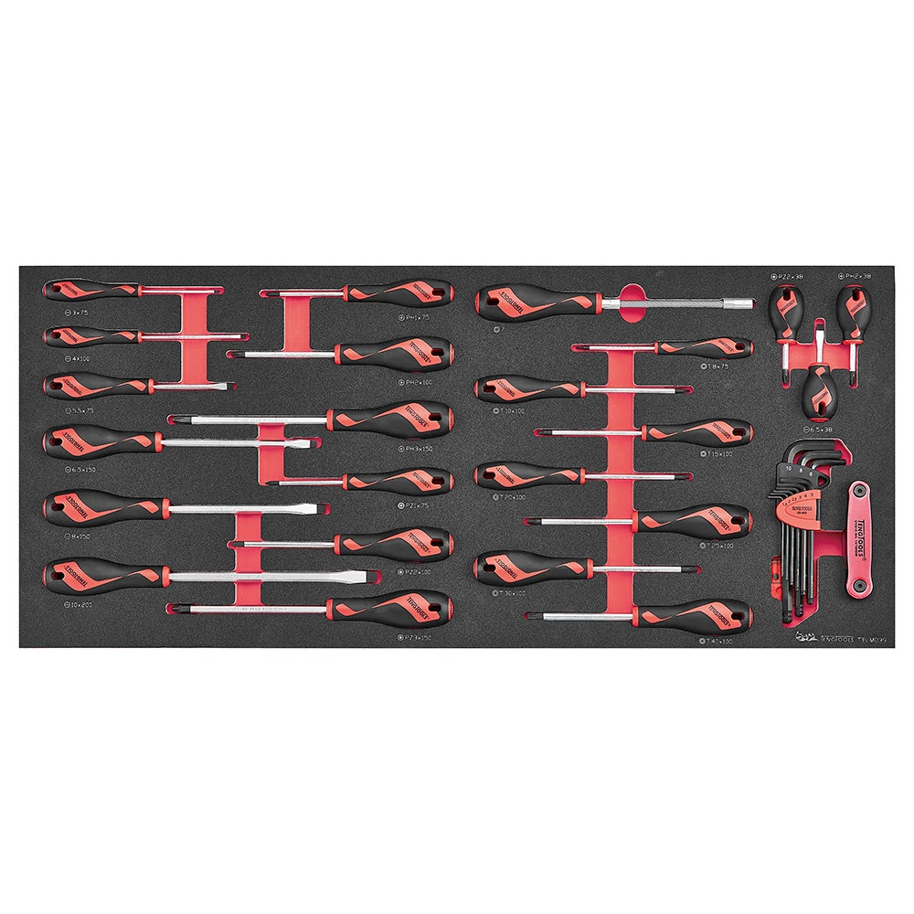 Teng 39pc Screwdriver Set Mixed FOAM6X6