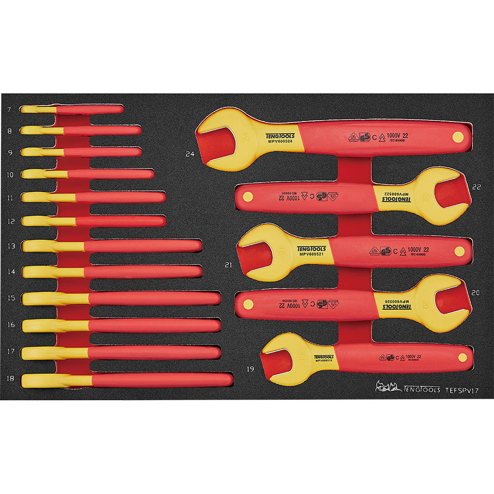Teng 17pc Insulated Spanner Set FOAM3