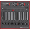 Teng 21pc 1/2in Dr. Metric Imp. Skt & Acc. Set - TED-Tray